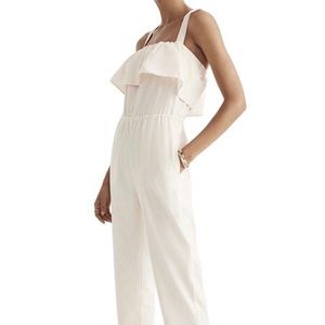 NWT Madewell Apron Ruffle Jumpsuit